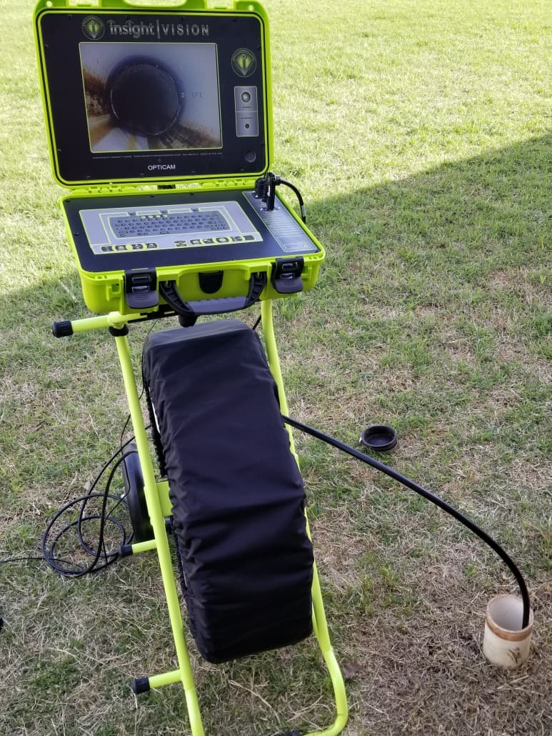 Sooner Home Inspections performing a sewer scope inspection